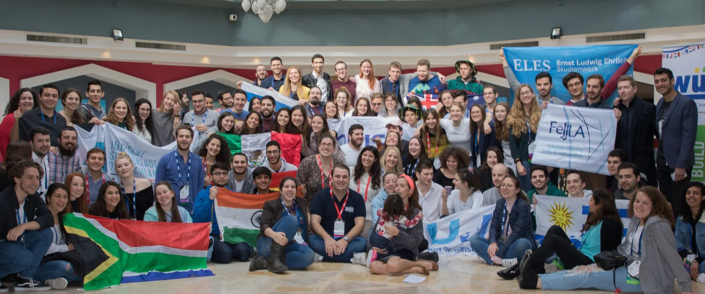 Student leaders from around the world at the recent 44th World Union of Jewish Students (WUJS) congress in Jerusalem. Credit: WUJS.
