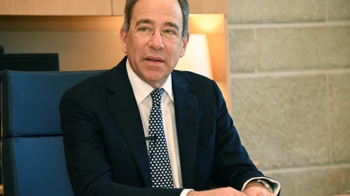 U.S. Ambassador to Israel Thomas Nides in his office, October 2022. Credit: David Azagury/U.S. Embassy Jerusalem.