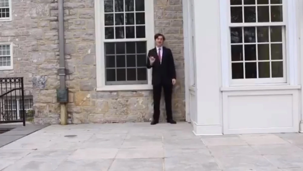 A Dickinson College junior explains why the Holocaust was “a good thing.” Source: Screenshot.