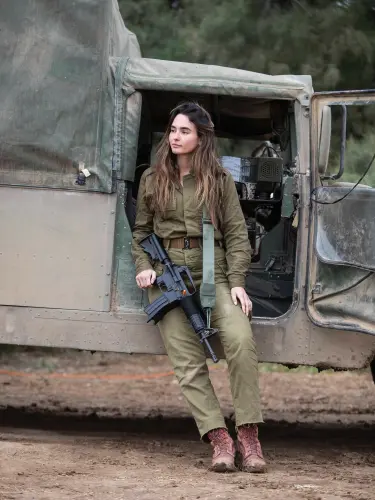 Noa Cochva serving as an IDF reserve combat medic in the aftermath of Hamas's Oct. 7, 2023, massacre. Photo by Itay Cohan.