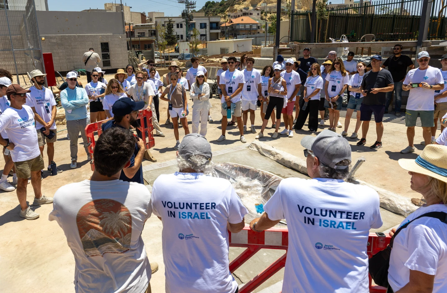 Birthright Israel volunteers in the Druze town of Majdal Shams in Israel's Golan, July 2026. Credit: Erez Elma Uzir/Courtesy of Birthright Israel.