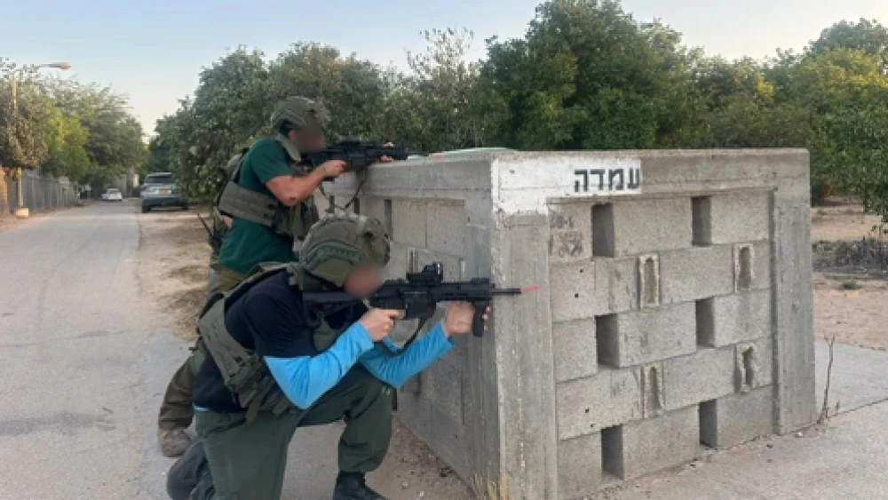 Members of the Israeli communities near the Gaza border training under the “Magen 48” project in 2026. Credit: IDF.