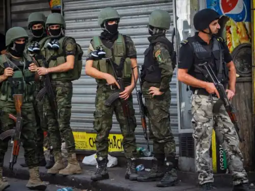 Palestinian Authority security personnel during clashes with Palestinian protesters in Nablus, Samaria, Sept. 20, 2022. Photo by Nasser Ishtayeh/Flash90.
