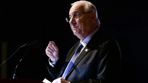 Israeli President Reuven Rivlin speaks at a conference in Tel Aviv on Nov. 24, 2019. Photo by Tomer Neuberg/Flash90.