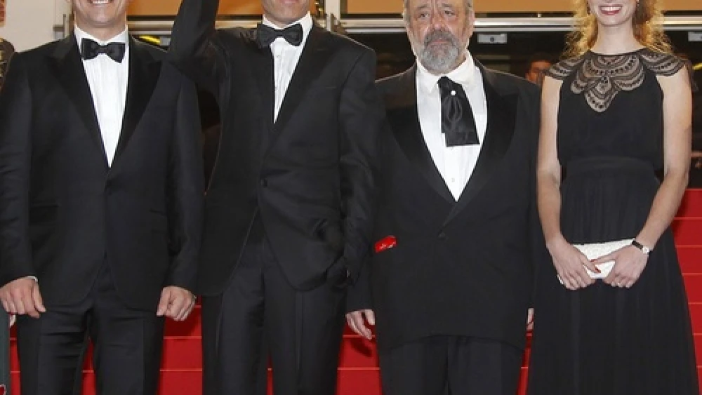 Caption: (From left) Israeli actor Lior Ashkenazi, Israeli director Joseph Cedar, Israeli actor Micah Lewensohn and Israeli actress Yuval Scharf arrive for the screening of "Footnote" during the 64th Cannes Film Festival in Cannes, France, on May 14, 2011. Cedar's film is up for an Academy Award and debuts in the U.S. on March 9. Credit: EPA/GUILLAUME HORCAJUELO