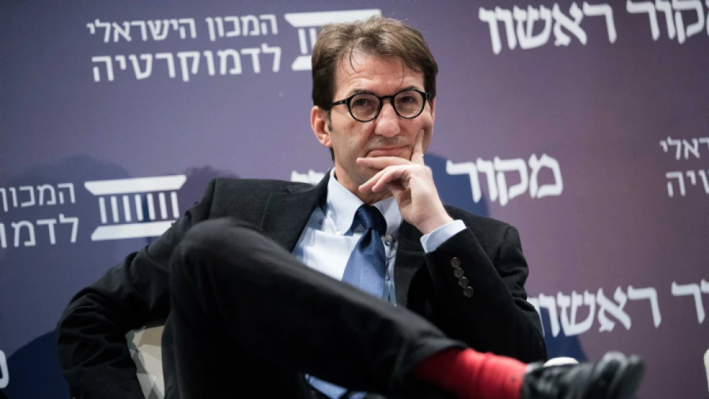 Israel Hayom Editor in Chief Boaz Bismuth speaks at a conference organized by "Makor Rishon" and the Israeli Democracy Institute at the International Convention Center in Jerusalem, March 11, 2018. Photo by Yonatan Sindel/Flash90.