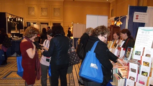 The exhibit hall at the Union for Reform Judaism biennial convention. Photo by Jacob Kamaras.