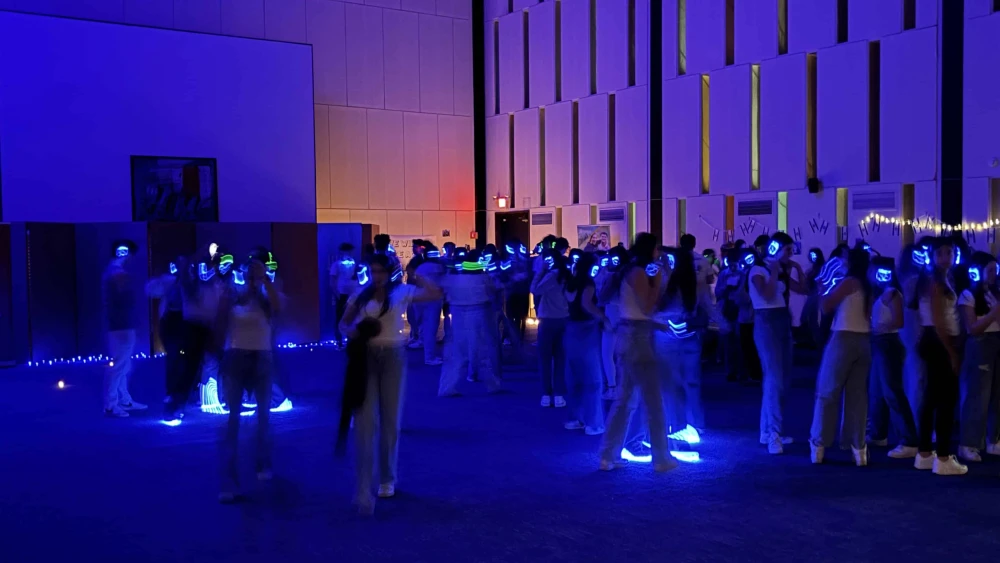 Teens in New York hosted a silent disco honoring those who were killed at the Nova Music Festival. Credit: Courtesy of BBYO.