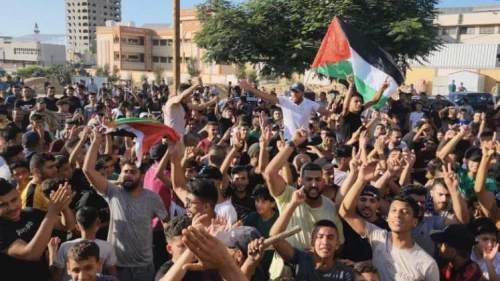 Gazans protest against the Hamas government, July 30, 2023. Source: Twitter.