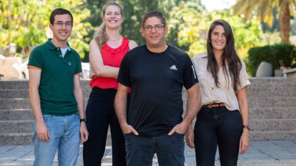 From left: Dr. Rafael Valdés Mas, Dr. Sara Federici, professor Eran Elinav and Dr. Denise Kviatcovsky. Photo courtesy of Weizmann Institute of Science.