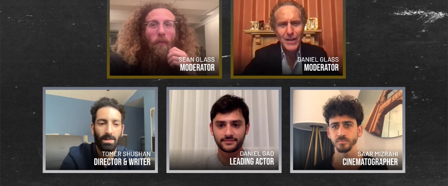 The actors, writers and directors involved in the Israeli short film "White Eye," which has been nominated for an Oscar in the Best Live Action Short category for the 93rd Academy Awards, 2021. Source: Screenshot.