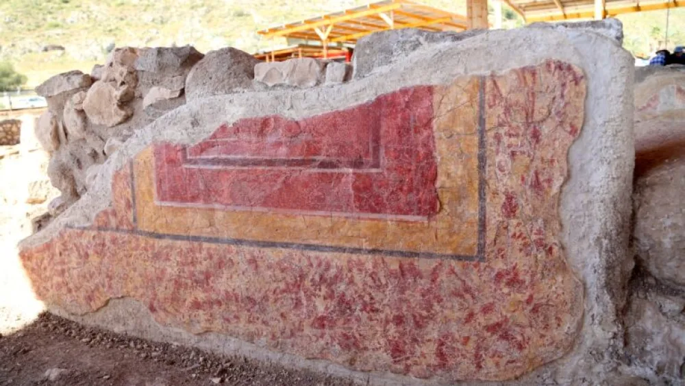 Magdala synagogue fresco. Photo courtesy of Magdala Hotel
