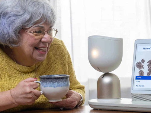 Intuition Robotics' ElliQ, an empathetic AI companion robot. Credit: Courtesy of Intuition Robotics.