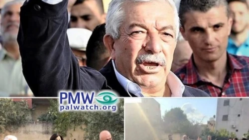Fatah deputy chairman Mahmoud Al-Aloul: “There is no home that the occupation has destroyed and we have not rebuilt. We will rebuild the home of prisoner Khalil Dweikat in the village of Rujeib.” Source: Fatah Facebook page, Nov. 2, 2020, PMW.