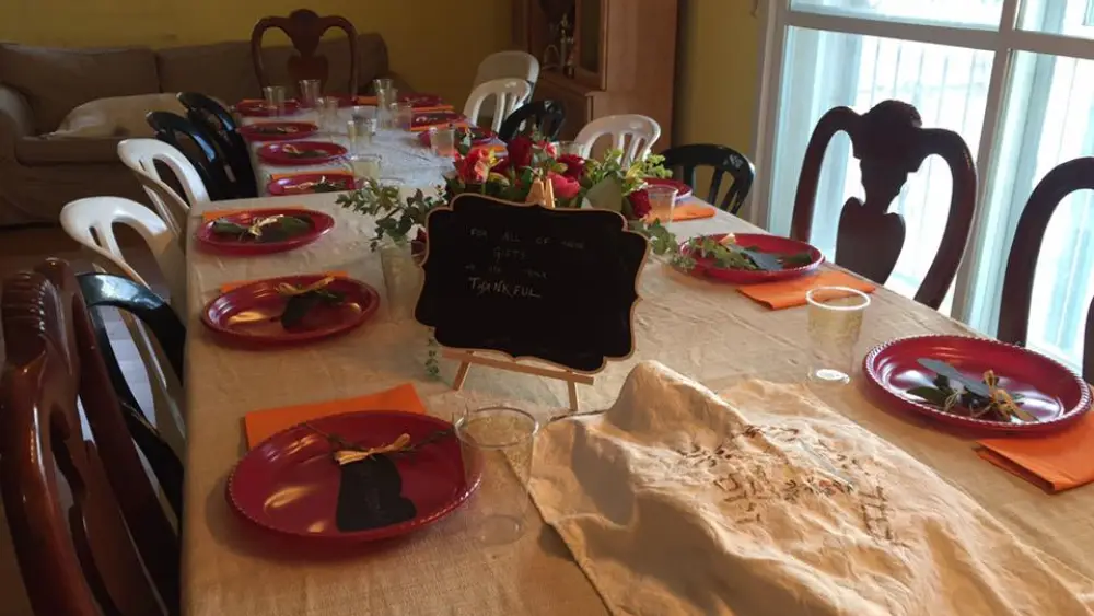 Noa Choritz of Efrat, who made aliyah in 2002 from Pittsburgh, is a committed Thanksgiving hostess. Credit: Noa Choritz.