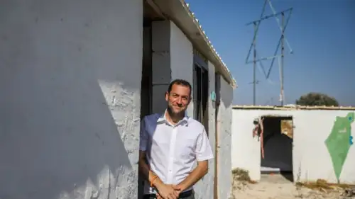 Samaria Regional Council head Yossi Dagan at the Evyatar outpost in Samaria, June 22, 2023. Credit: Flash90.