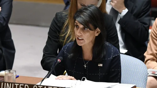U.S. Ambassador to the United Nations Nikki Haley addresses a U.N. Security Council meeting on the situation in Syria, Sept. 27, 2017. Credit: U.N. Photo/Evan Schneider.