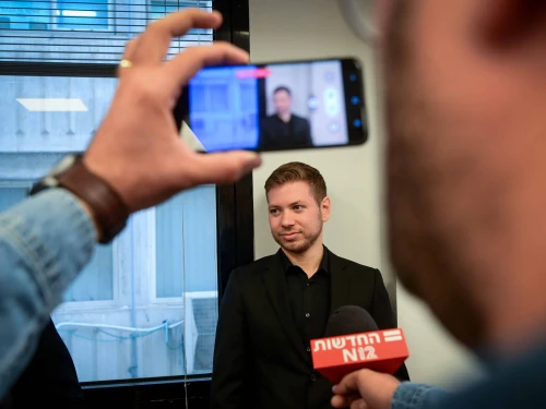 Yair Netanyahu, son of Prime Minister Benjamin Netanyahu, in Tel Aviv, Nov. 29, 2022. Photo by Avshalom Sassoni/Flash90.