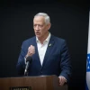 Then-Minister-without-Portfolio Benny Gantz holds a press conference at the Knesset in Jerusalem, April 3, 2024. Photo by Chaim Goldberg/Flash90.