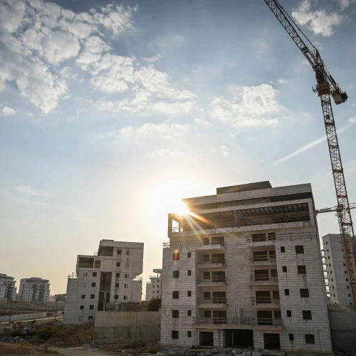 A view of a construction site for new housing in the southern Israeli city of Sderot, Nov. 5, 2025. Photo by Michael Giladi/Flash90.