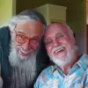 Rabbi Zalman Schachter-Shalomi (left) and Ram Dass in February 2008. Schachter-Shalomi, a founder of the Jewish Renewal movement, died last month. Credit: Joan Halifax via Wikimedia Commons.