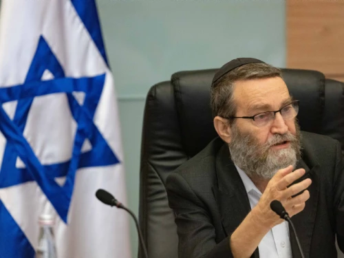 Israel's Finance Committee chairman Moshe Gafni leads a committee vote in the Knesset, on June 9, 2021. Photo by Olivier Fitoussi/Flash90.