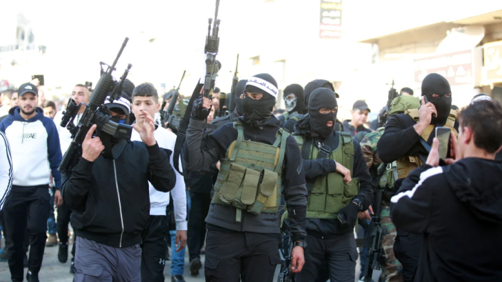 Palestinians take part in a protest in Ramallah following the death of security prisoner Nasser Abu Hamid, Dec. 20, 2022. Photo by FLASH90.