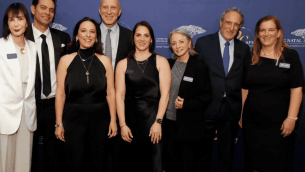 Members of the NATAL and American Friends of NATAL executive team and board members came together to share the important work work that is being done in Israel. (L-R) Dity Brunn, Ran Eliasaf, Efrat Sharupt, David Kostman, Maayan Aviv, Jude Yovel Recanati, Ruben Krupik, Professor Rivka Tuval-Mashiach attend The American Friends of NATAL Annual Gala at Pier 60 on November 10, 2025 in New York City. Photo by Astrid Stawiarz/Getty Images for American Friends of American Friends of NATAL.