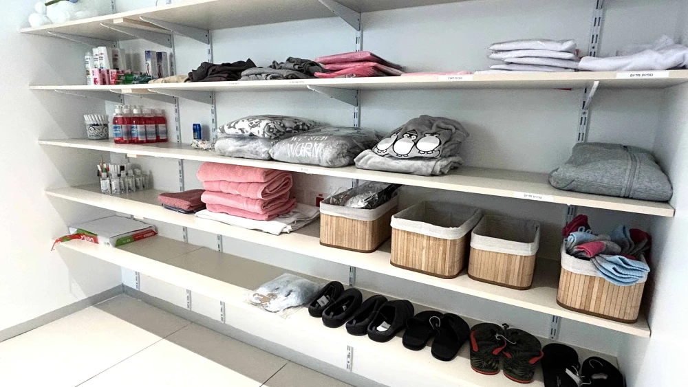 Cozy sleepwear, slippers and personal items for the comfort of returning hostages in Beilinson's Returning Hostages Unit. Photo by Judy Lash Balint.