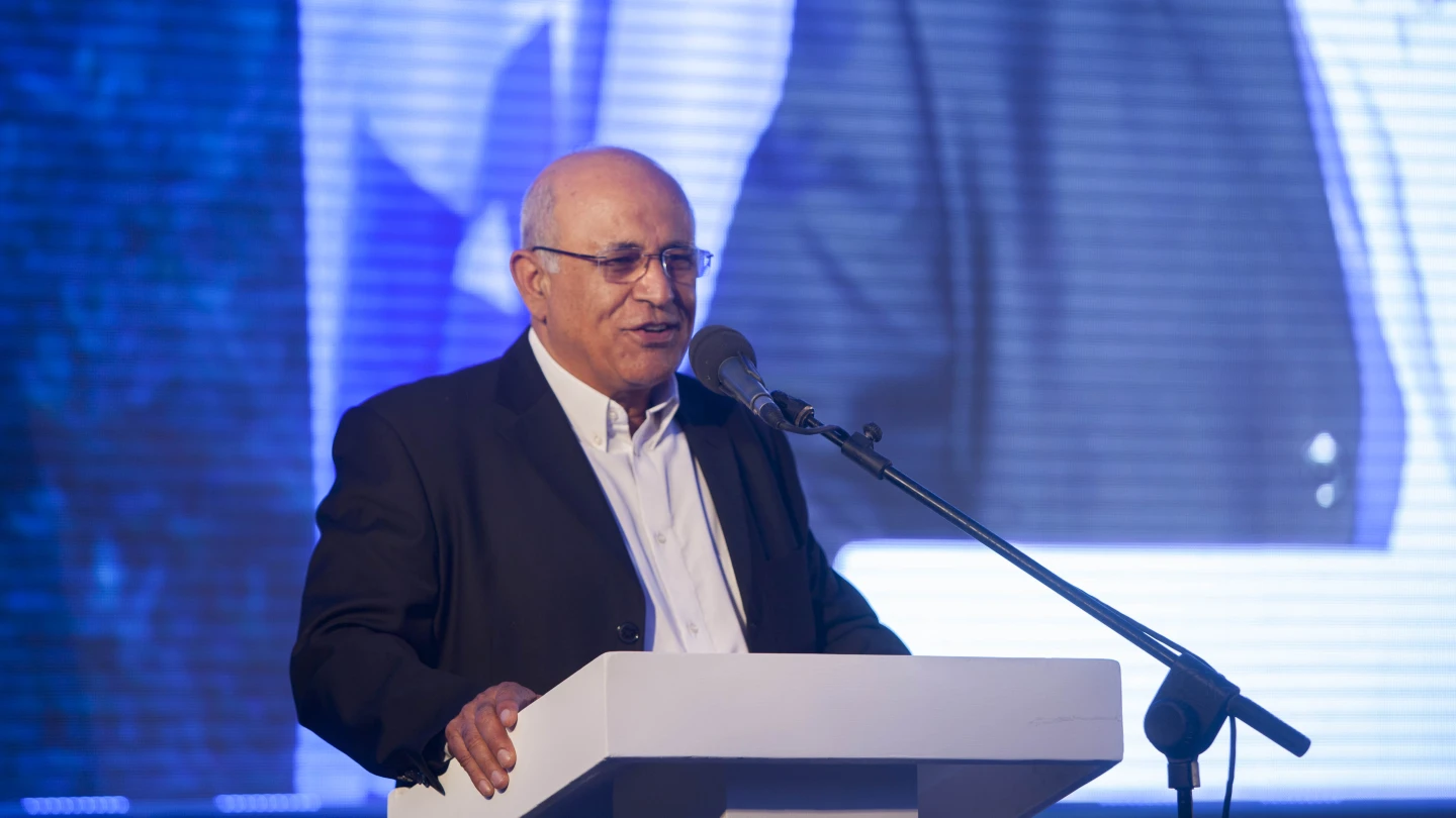 Avigdor Kahalani speaks at the Moskowitz Prize for Zionism ceremony in Jerusalem. May 29, 2014. Photo by Yonatan Sindel/Flash90.