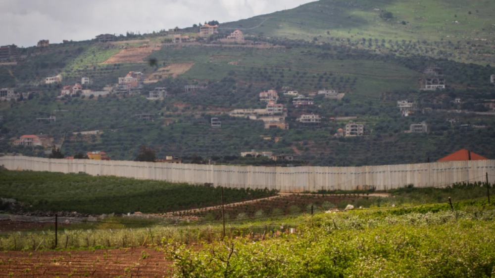 View of the border fence between Israel and Lebanon as seen from the northern Israeli town of Metula, April 20, 2019. Photo by Flash90.