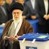 Iran's Supreme Leader Ayatollah Seyyed Ali Khamenei casts the first ballot in elections for Parliament and the Assembly of Experts in Tehran on Feb. 26, 2016. Photo by Scott Peterson/Getty Images.