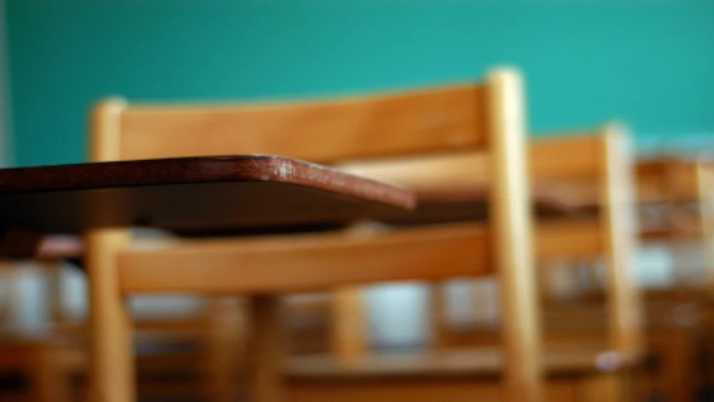 School Desk in Classroom