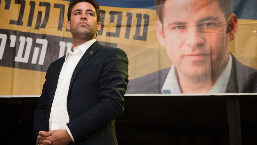 Ofer Berkovitch, Jerusalem mayoral candidate and head of Hitorerut (Awakening) movement, is seen at the opening of Hitorerut election campaign in Jerusalem on Sept. 2, 2018. Photo by Yonatan Sindel/Flash90.