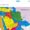 An interactive map of the Middle East and Southwest Asia offered by ThingLink, which allows teachers to build a whole set of interactive multimedia experiences into a single image. ThingLink is among the latest cutting-edge online learning and social networking tools available for Jewish schools. Credit: ThingLink.