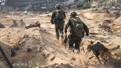 Israeli soldiers during operational activities in the Gaza Strip, July 13, 2025. Credit: IDF.