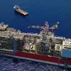The floating production rig at Israel's Karish reservoir, 56 miles off the coast. Credit: Energean.