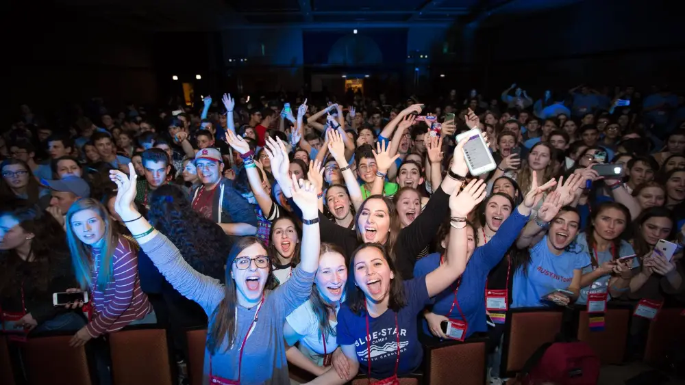 Jewish teens taking part in United Synagogue Youth's International Convention. Credit: United Synagogue Youth via Facebook.