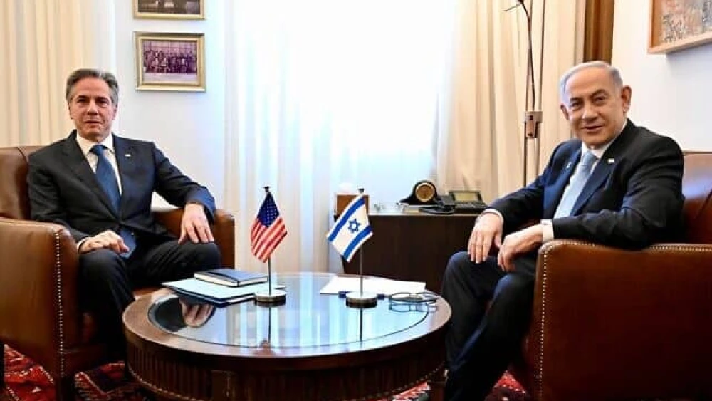 Secretary of State Antony Blinken meets with Prime Minister Benjamin Netanyahu in Jerusalem, Aug. 19, 2024. Photo by David Azagury/U.S. Embassy Jerusalem.