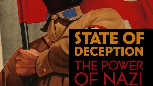 The book cover of "State of Deception: The Power of Nazi Propaganda," written by U.S. Holocaust Memorial Museum curators Steven Luckert and Susan Bachrach. The cover image is from a poster for the 1933 film "S.A.-Mann Brand." Credit: Kunstbibliothek Berlin/BPK, Berlin/Art Resource, New York.