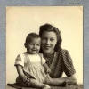 Jacqueline Meents-Lenstra holds baby Efraim Kochba in a photograph preserved in the wartime diary she kept while caring for him during the Holocaust. Credit: Yad Vashem.