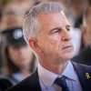 Mossad Director David Barnea attends a state ceremony at the Mount Herzl Military Cemetery in Jerusalem marking the Hebrew calendar anniversary of Oct. 7, 2023, attacks, on Oct. 27, 2024. Photo by Chaim Goldberg/Flash90.