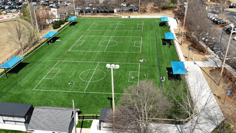 The London Feldman Field, converted to a high-end turf field for year-round use. Credit: Courtesy of MJCCA.