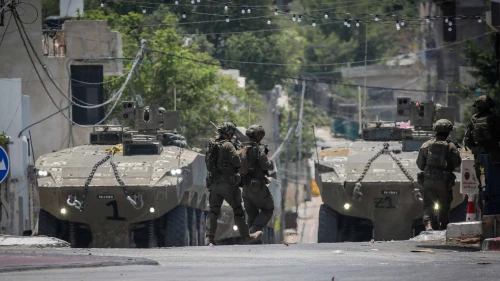 Israeli soldiers raid the village of Jaba, near Jenin, in the West Bank, June 17, 2025. Photo by Nasser Ishtayeh/Flash90.