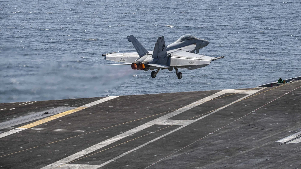 A U.S. Navy F/A-18F Super Hornet fighter jet takes off from the aircraft carrier USS Harry S. Truman in this file photo. Credit: CENTCOM.