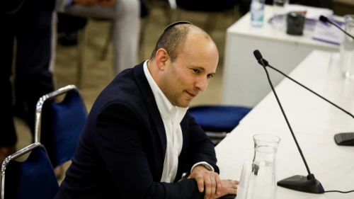 Israeli Defense Minister Naftali Bennett presents his party list to the election committee at the Knesset in Jerusalem on Jan. 15, 2020. Photo by Olivier Fitoussi/Flash90.