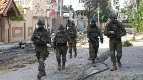 Israeli forces operating in the Gaza Strip, Feb. 10, 2024. Credit: IDF.