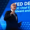 American Jewish Committee CEO Ted Deutch addresses the AJC Global Forum, June 11, 2023. Photo by Yair Meyuhas/AJC.