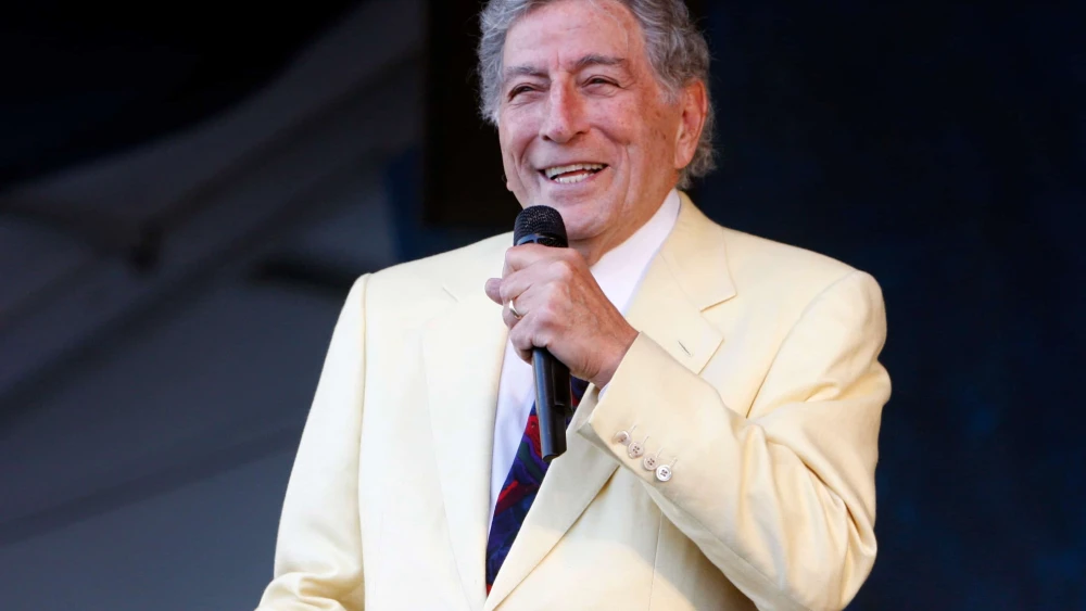 Tony Bennett performing at the New Orleans Jazz and Heritage Festival. Credit: Adam McCullough/Shutterstock.