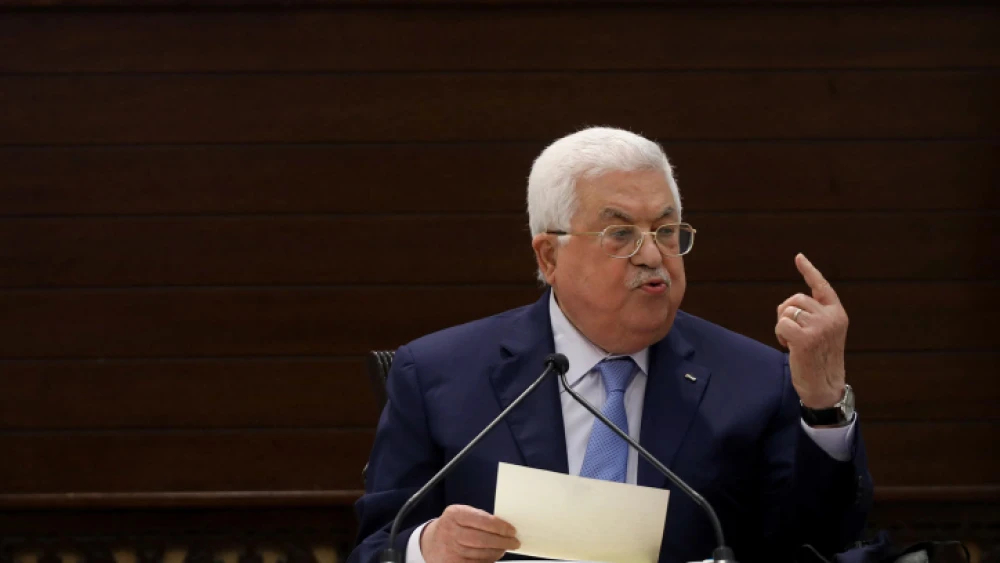 Palestinian Authority leader Mahmoud Abbas speaks during a meeting of the Palestinian leadership in the West Bank city of Ramallah, Sept. 3, 2020. Photo by Flash90.